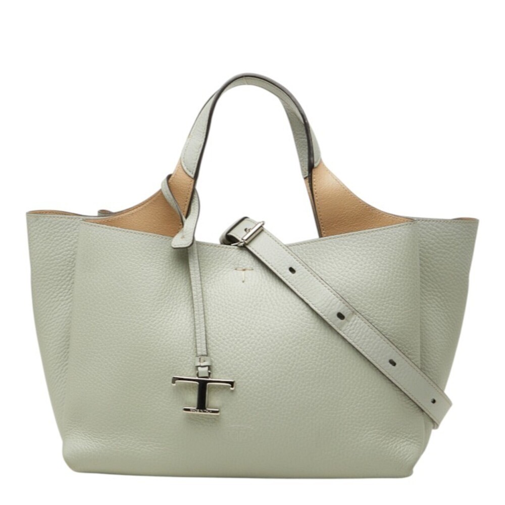 Tod's Handbag 2-Way Shoulder Bag Light Green Leather Women's TODEES
